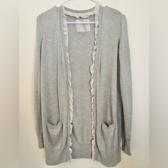Victoria's Secret Sweaters - Victoria’s Secret Women’s Cardigan Sweater with Ruffles, Size XS/S